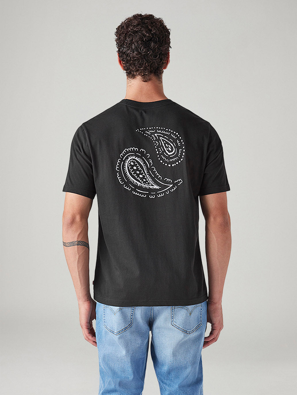 Men's Paisley Regular Fit T-Shirt - Back View