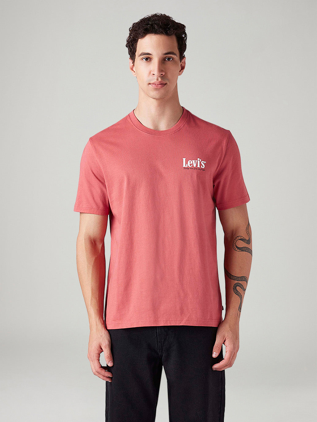 Men's Graphic Print Regular Fit T-Shirt - Front View