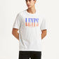 Men's Brand Logo White Crew Neck T-shirt - Styleshot View