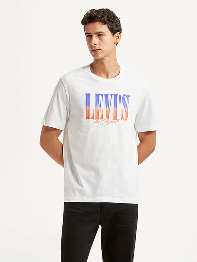 levi's Men's Brand Logo White Crew Neck T-shirt-picture-42
