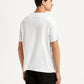 Men's Brand Logo White Crew Neck T-shirt - Back View