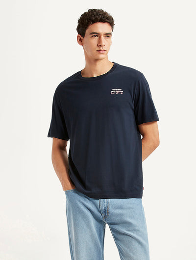 levi's Men's Typography Navy Crew Neck T-shirt-picture-34