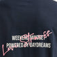 Men's Typography Navy Crew Neck T-shirt - Detail View