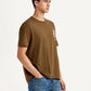 Men's Floral Crew Neck T-shirt - Side View