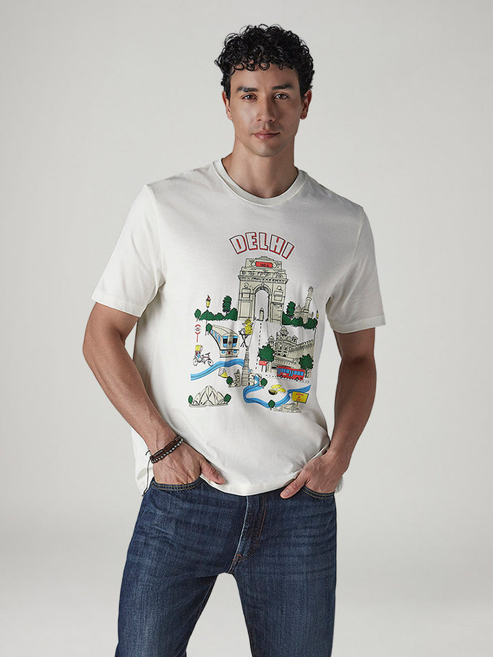 Men's Graphic Print Regular Fit T-Shirt