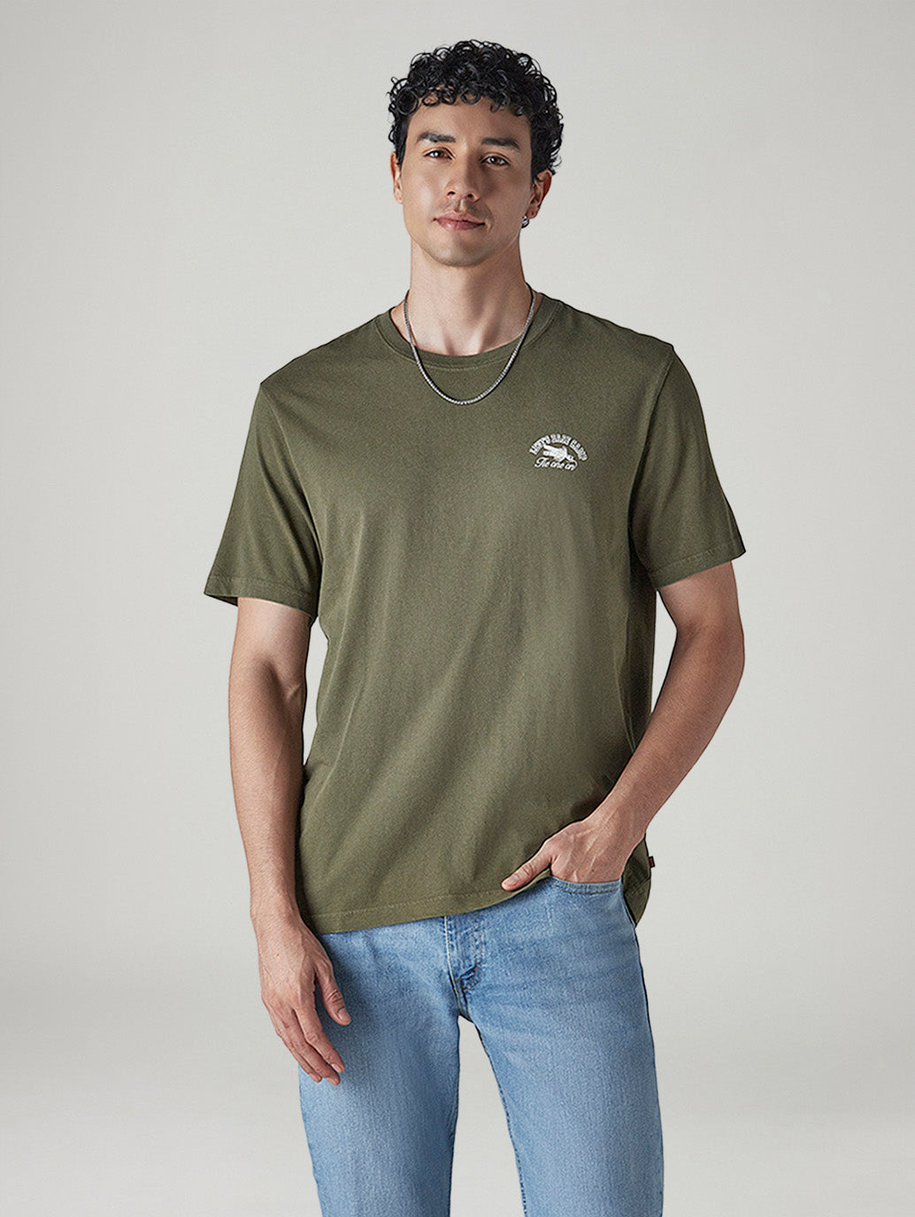 Men's Logo Regular Fit Overdyed Jersey T-Shirt