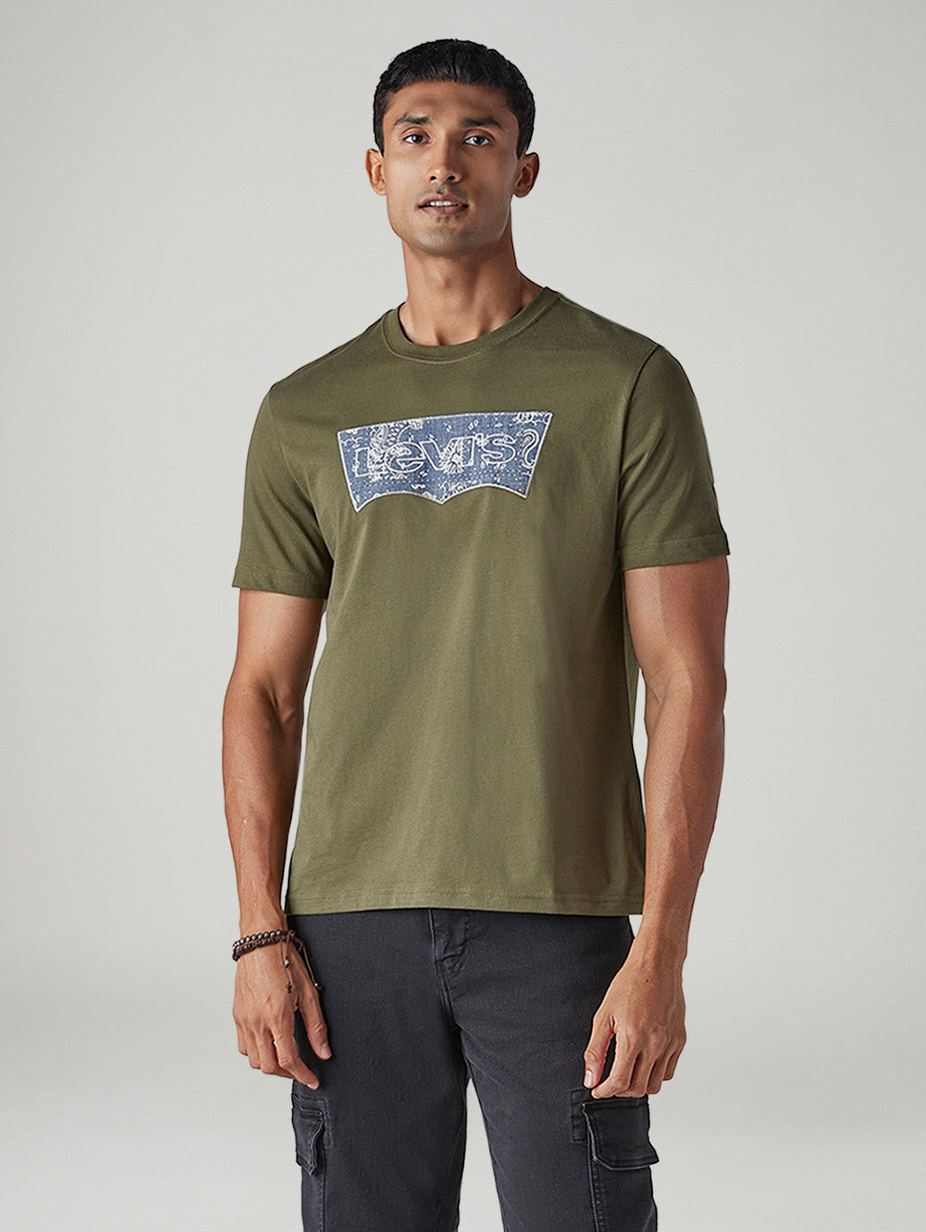 Men's Logo Printed Regular Fit Jersey T-Shirt