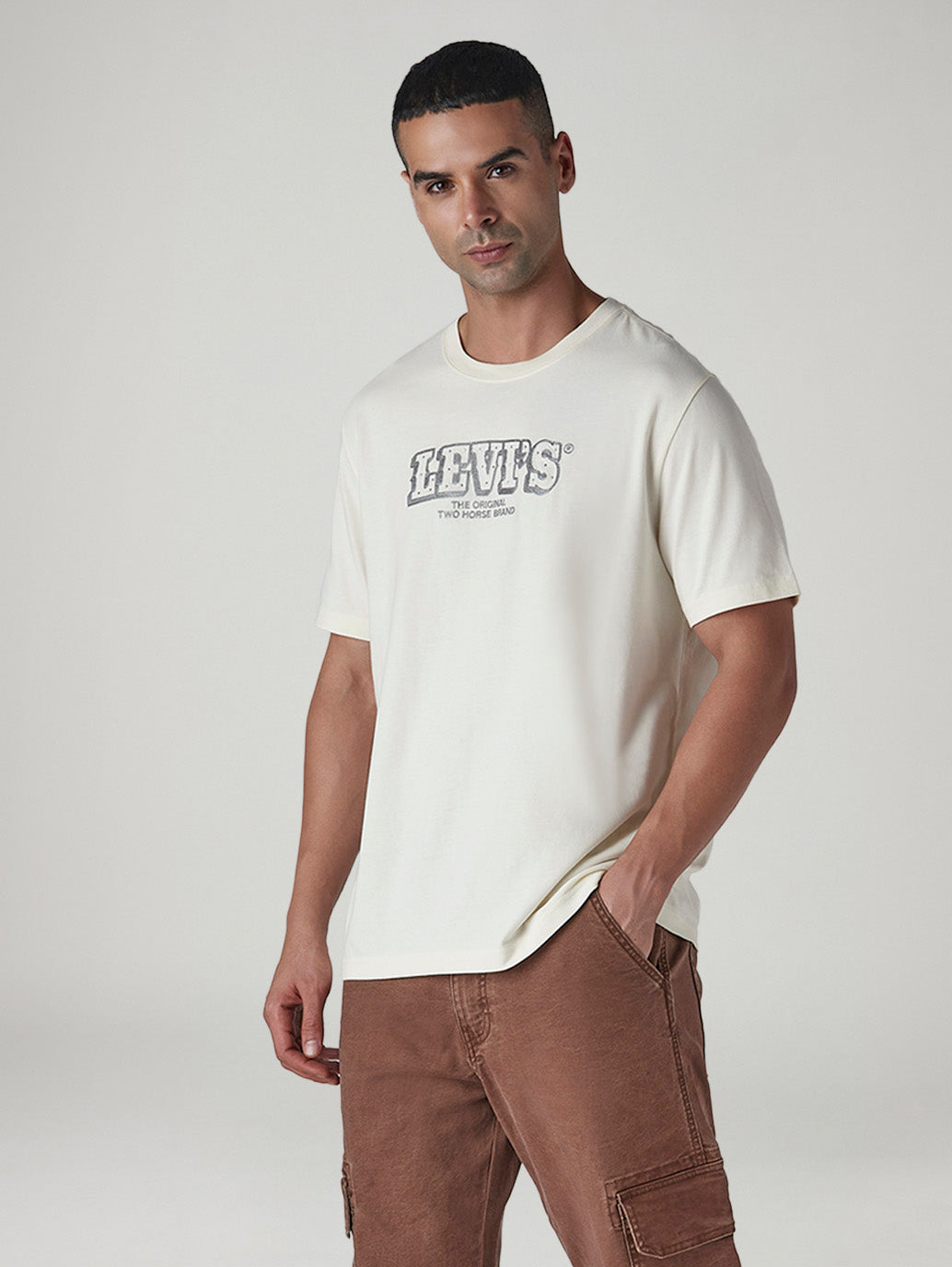 Men's Logo Printed Regular Fit Jersey T-Shirt