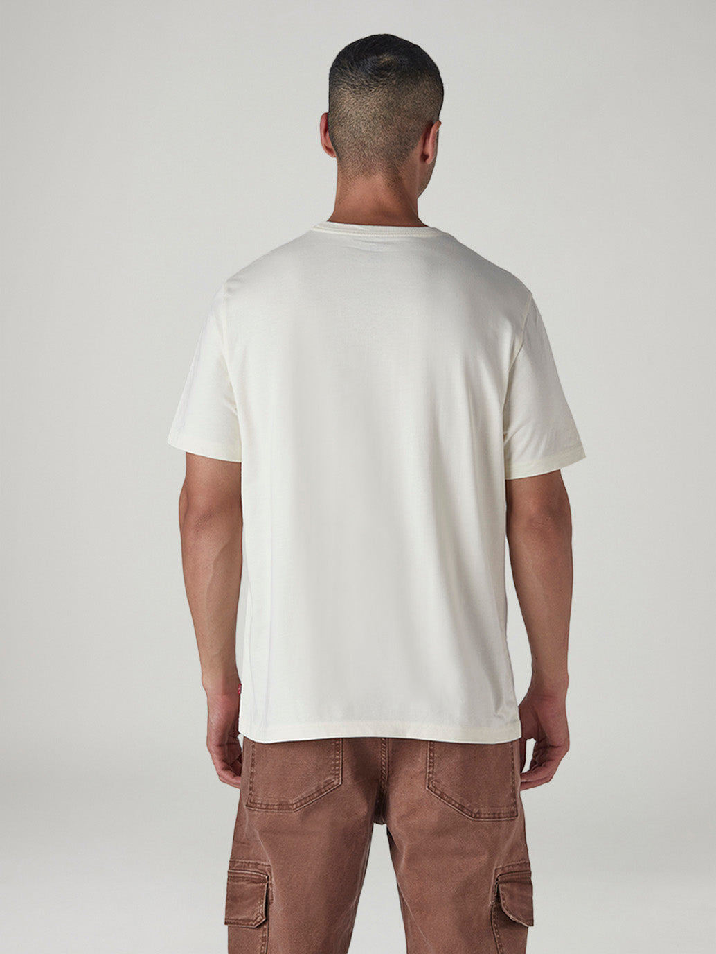 Men's Logo Printed Regular Fit Jersey T-Shirt - Back View