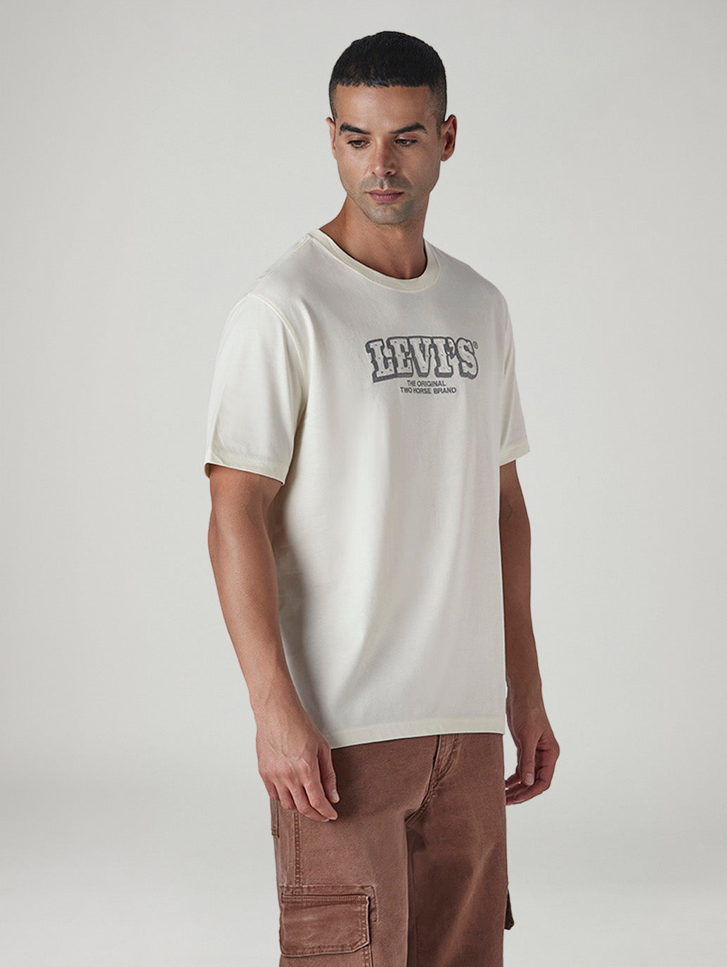 Men's Logo Printed Regular Fit Jersey T-Shirt - Side View
