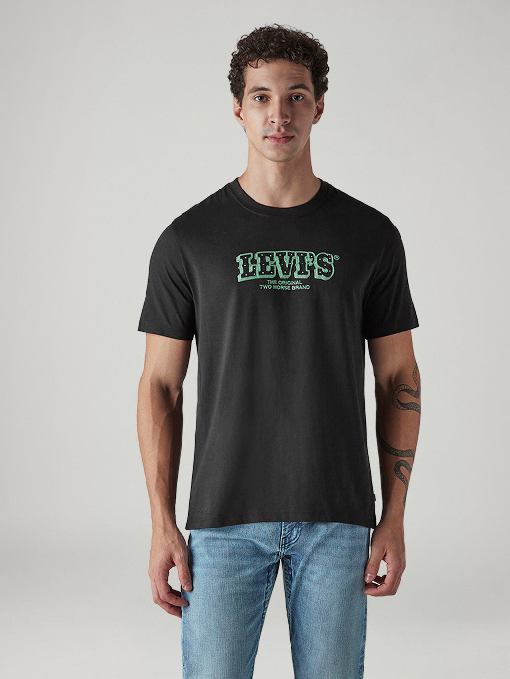 Men's Graphic Print Regular Fit Jersey T-Shirt - Front View