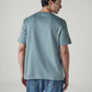 Men's Logo Printed Regular Fit Interlock T-Shirt - Back View