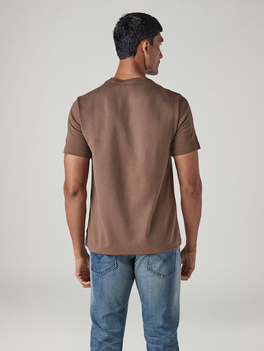Men's Logo Regular Fit Interlock T-Shirt - Back View