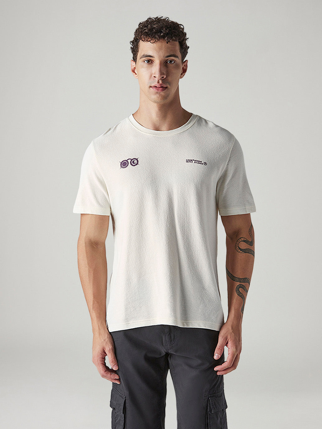 Men's Graphic Print Regular Fit Jersey T-Shirt - Front View