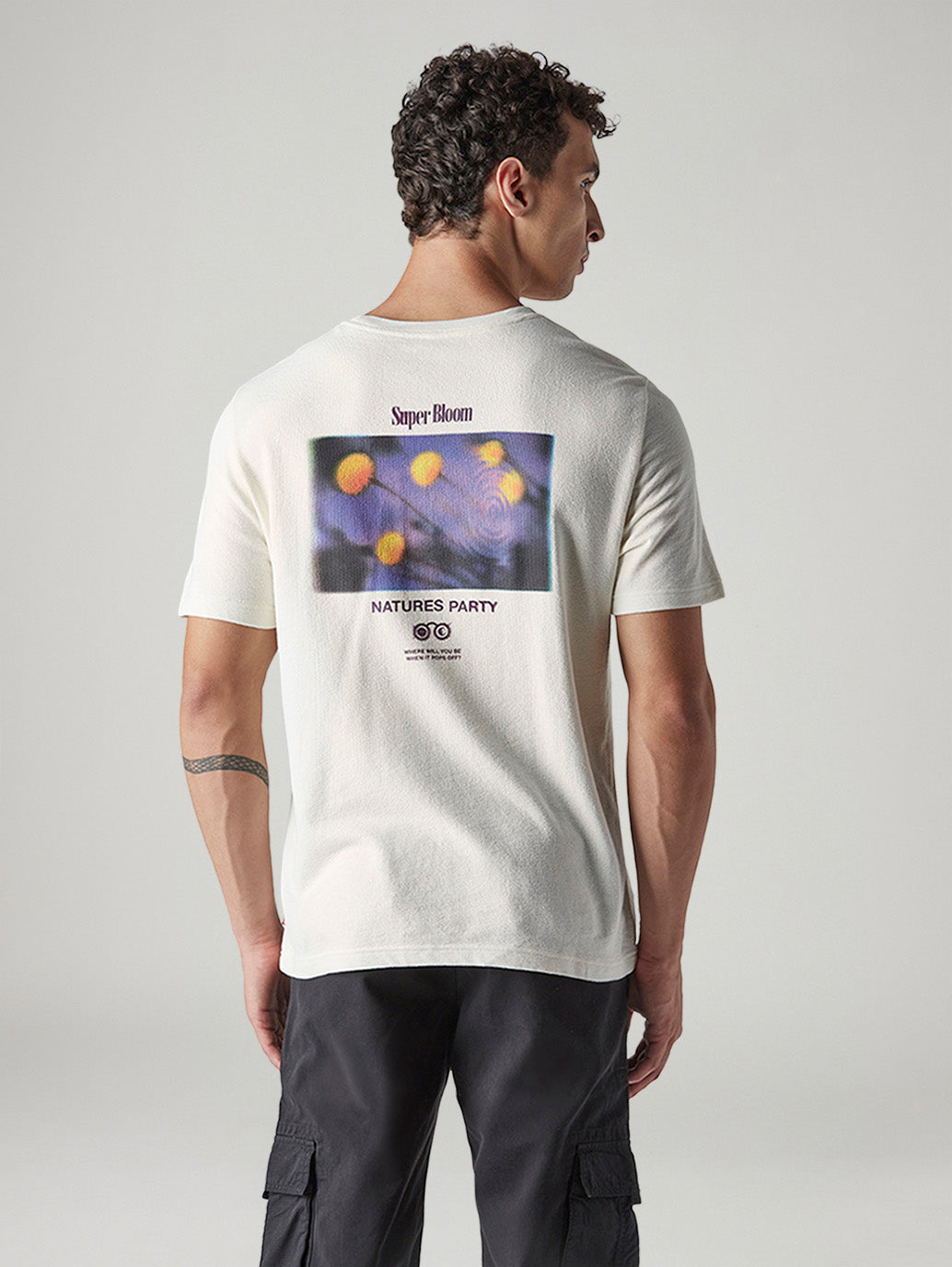 Men's Graphic Print Regular Fit Jersey T-Shirt - Back View