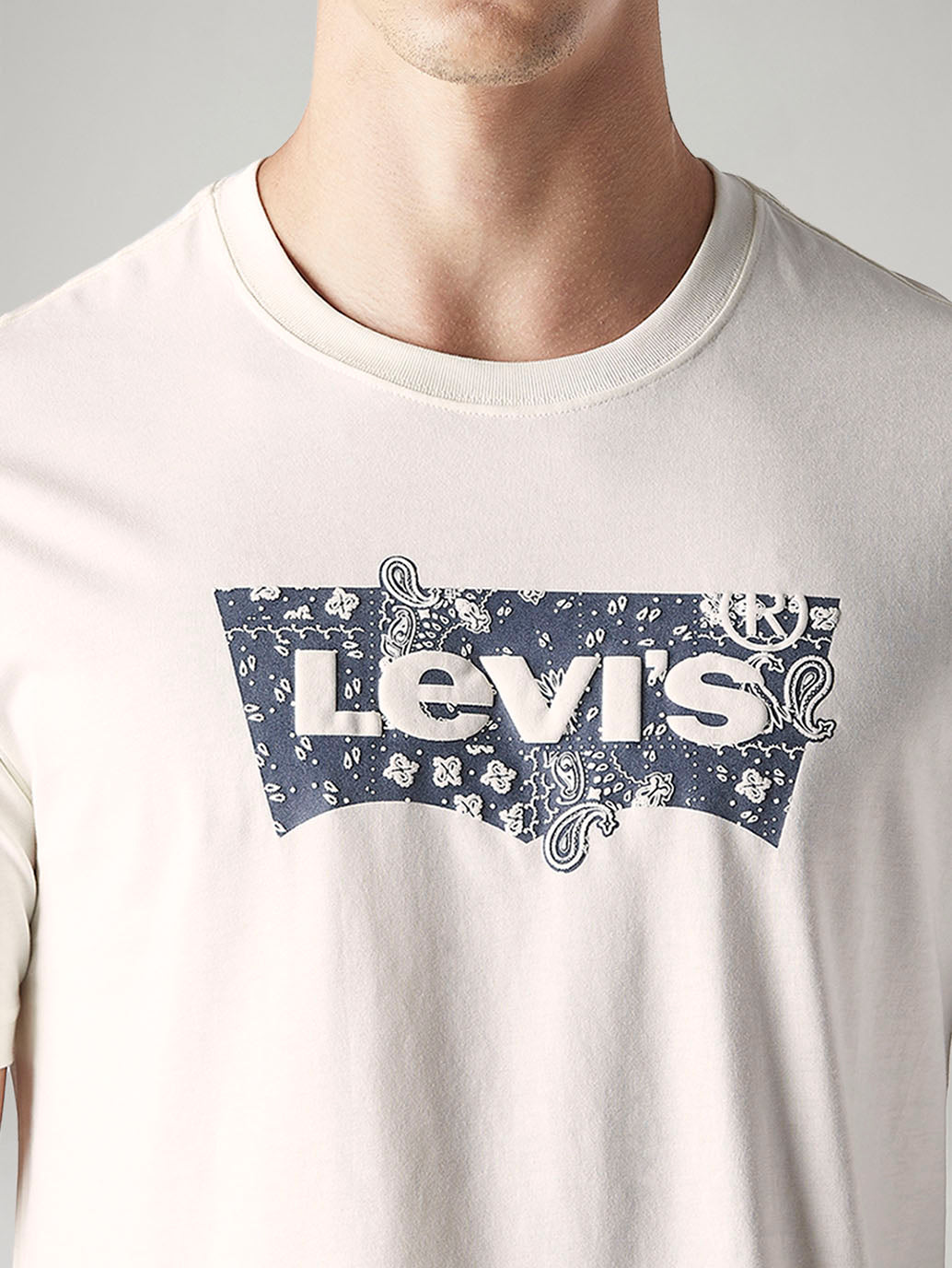 Men's Logo Printed Regular Fit Jersey T-Shirt - Detail View