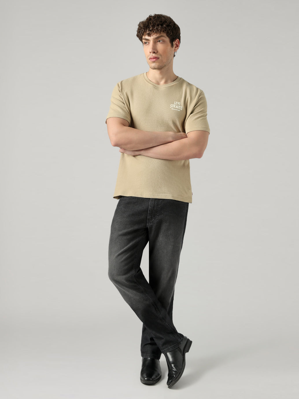 Men's Solid Regular Fit T-Shirt - Full View