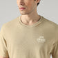 Men's Solid Regular Fit T-Shirt - Detail View