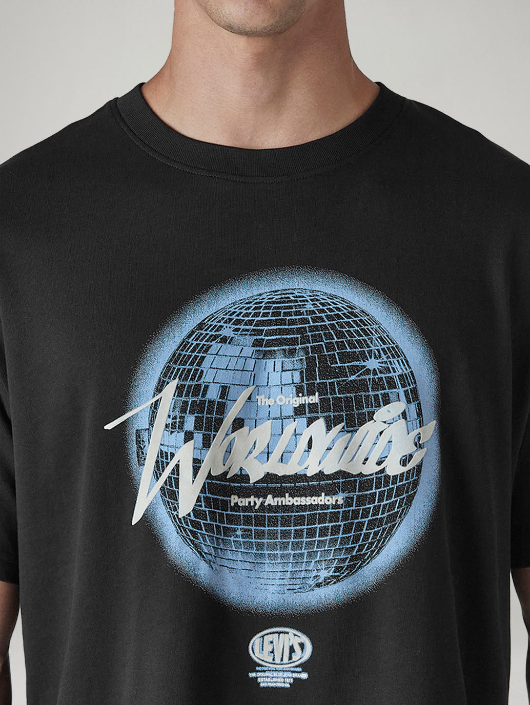 Men's Graphic Print Regular Fit T-Shirt - Detail View