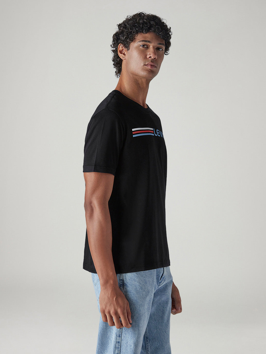 Men's Logo Printed Regular Fit T-Shirt - Side View