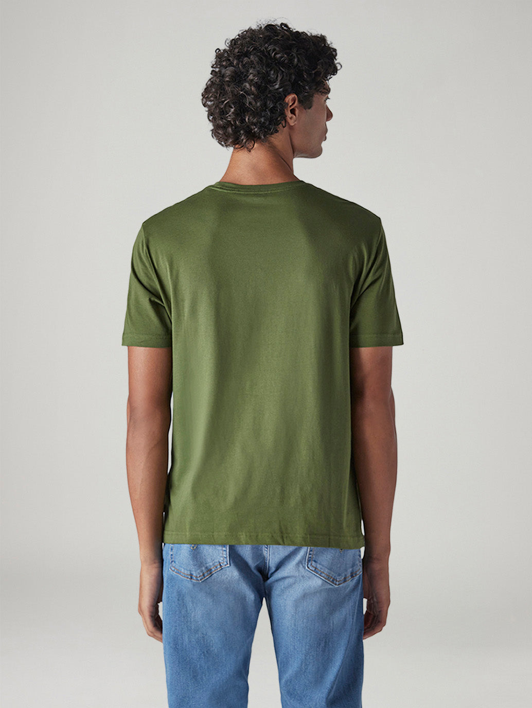 Men's Logo Printed Regular Fit T-Shirt - Back View