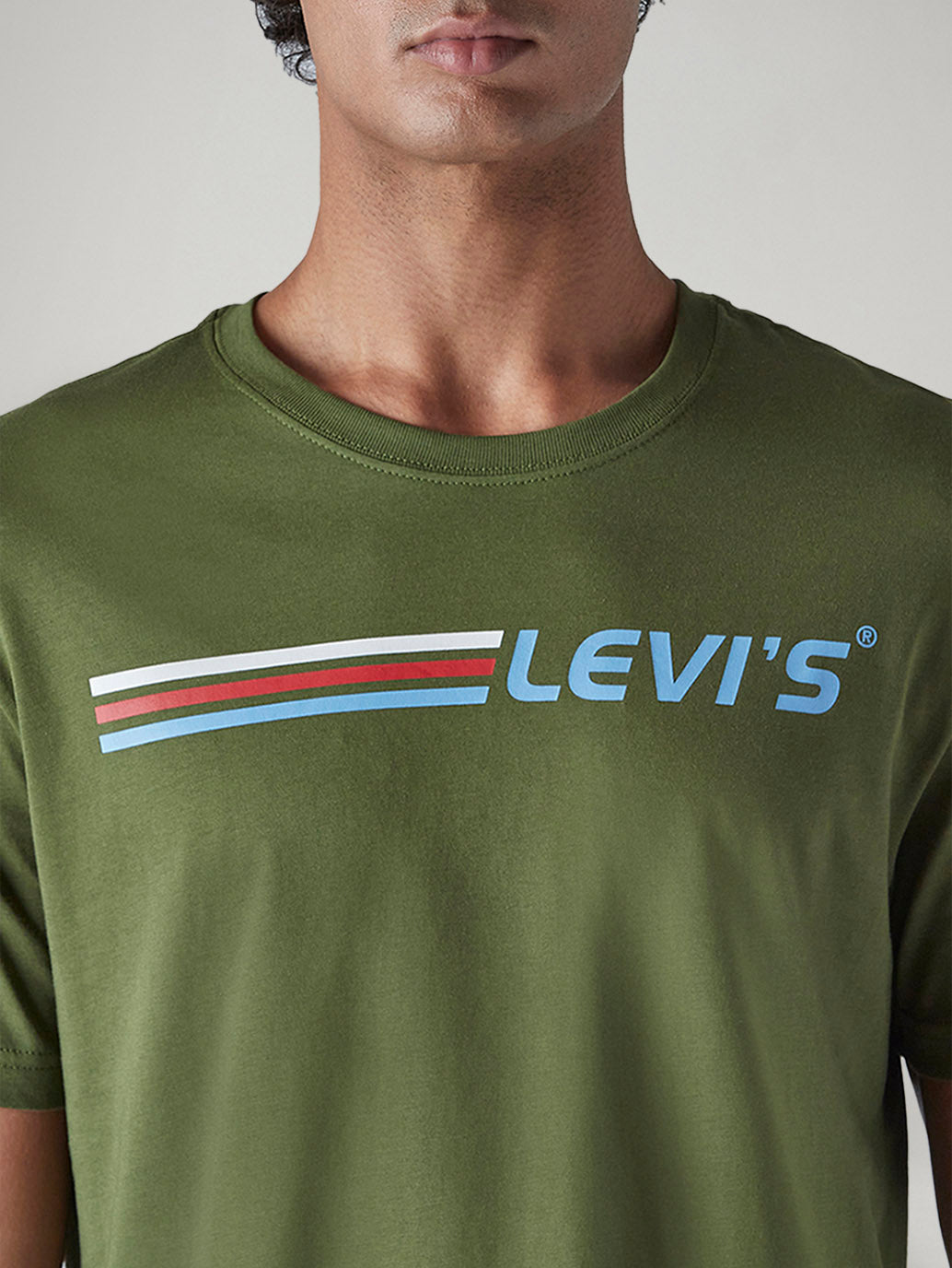 Men's Logo Printed Regular Fit T-Shirt - Detail View