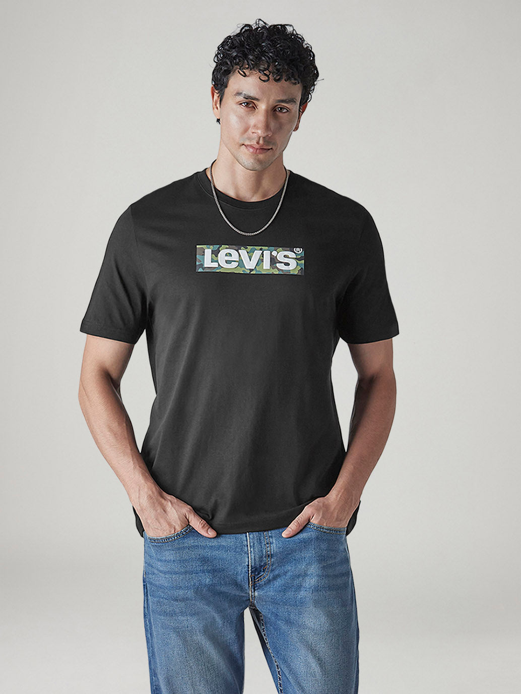 Men's Logo Printed Regular Fit Jersey T-Shirt - Styleshot View