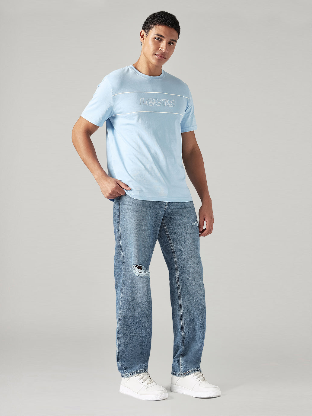 Men's Solid Regular Fit Jersey T-Shirt - Full View