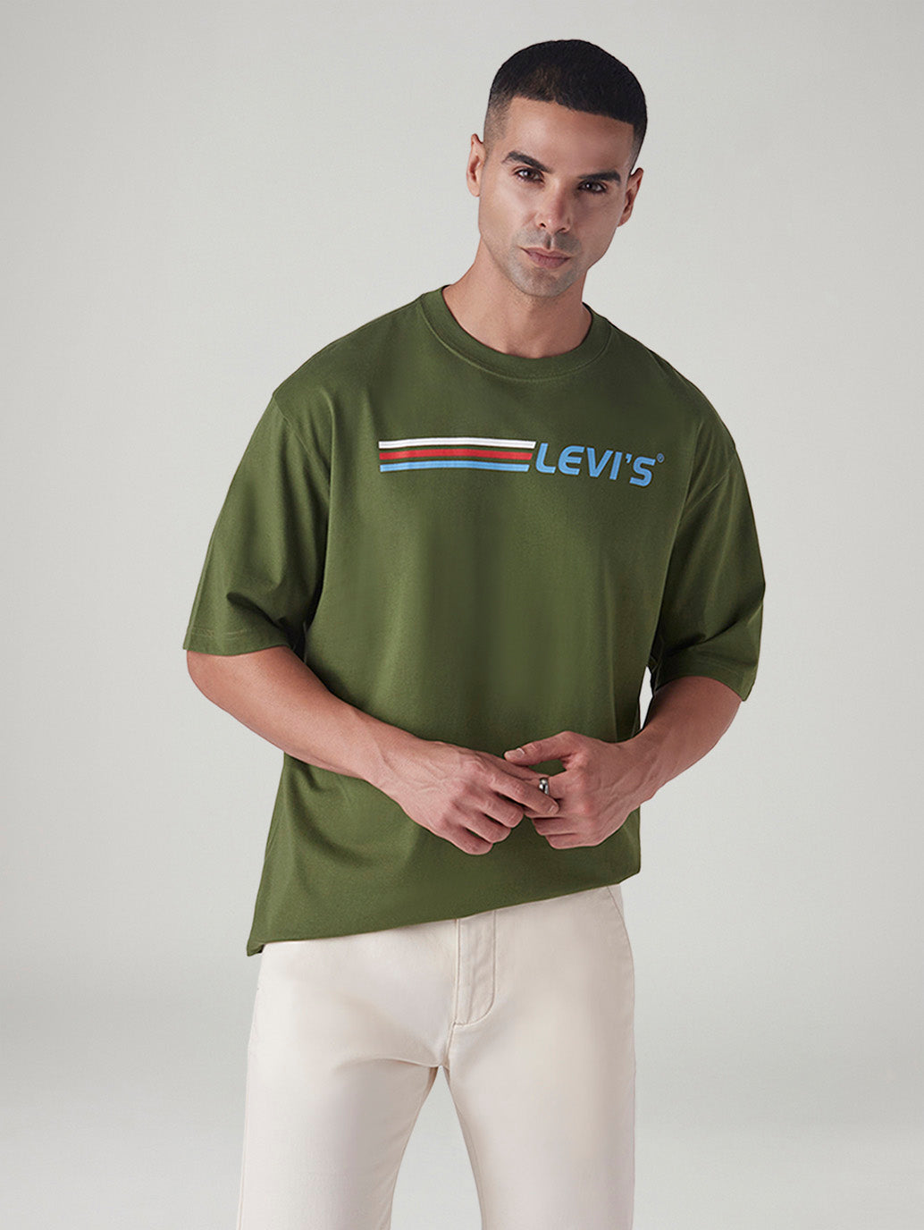 Men's Logo Printed Regular Fit T-Shirt