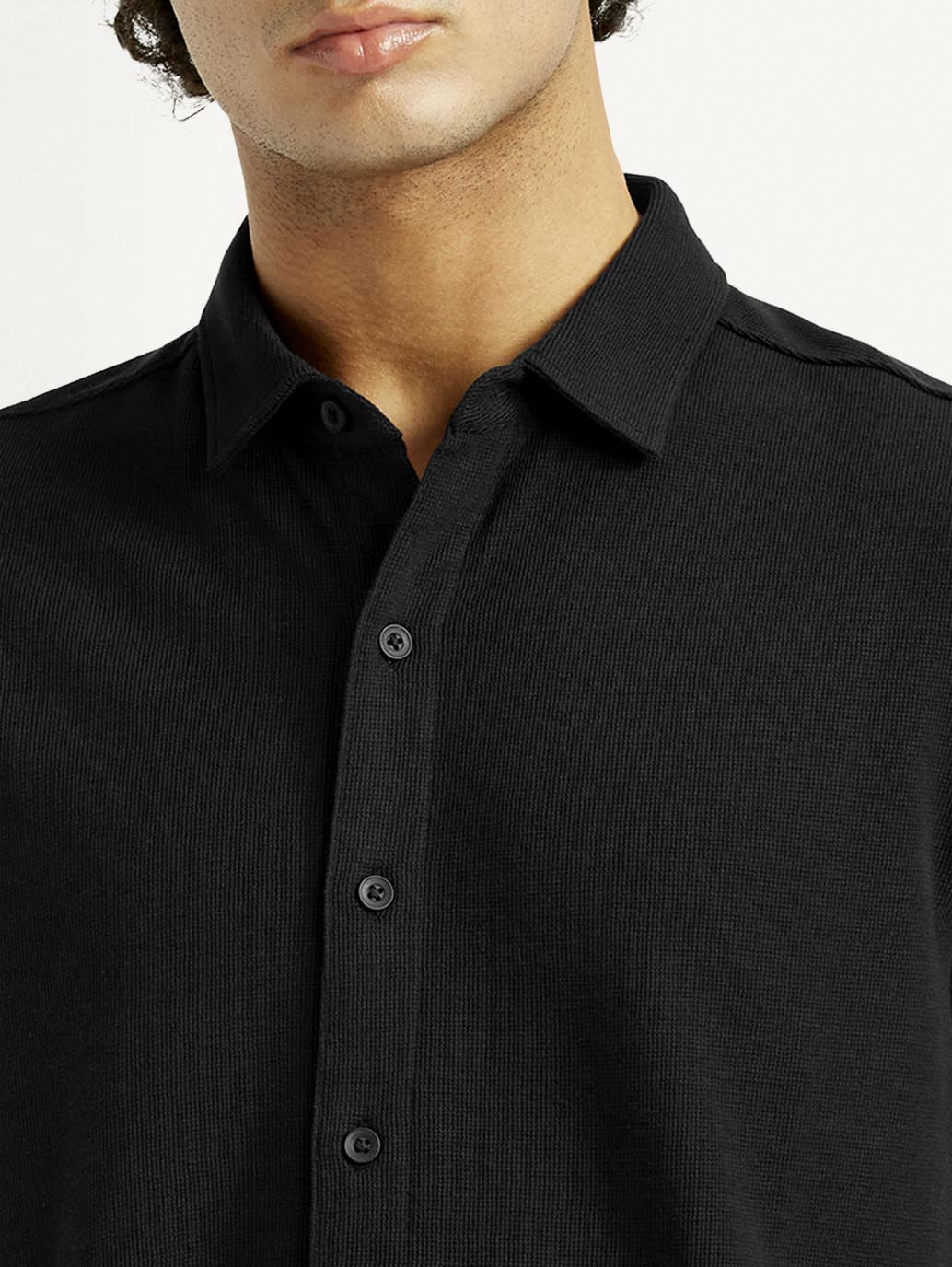 トップス Allege. | Linen S/S Knit Shirt | BLACK 3 Allege. | Linen S/S Knit Shirt | BLACK | HOWDAY