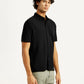 Men's Textured Slim Fit Knit Shirt - Side View