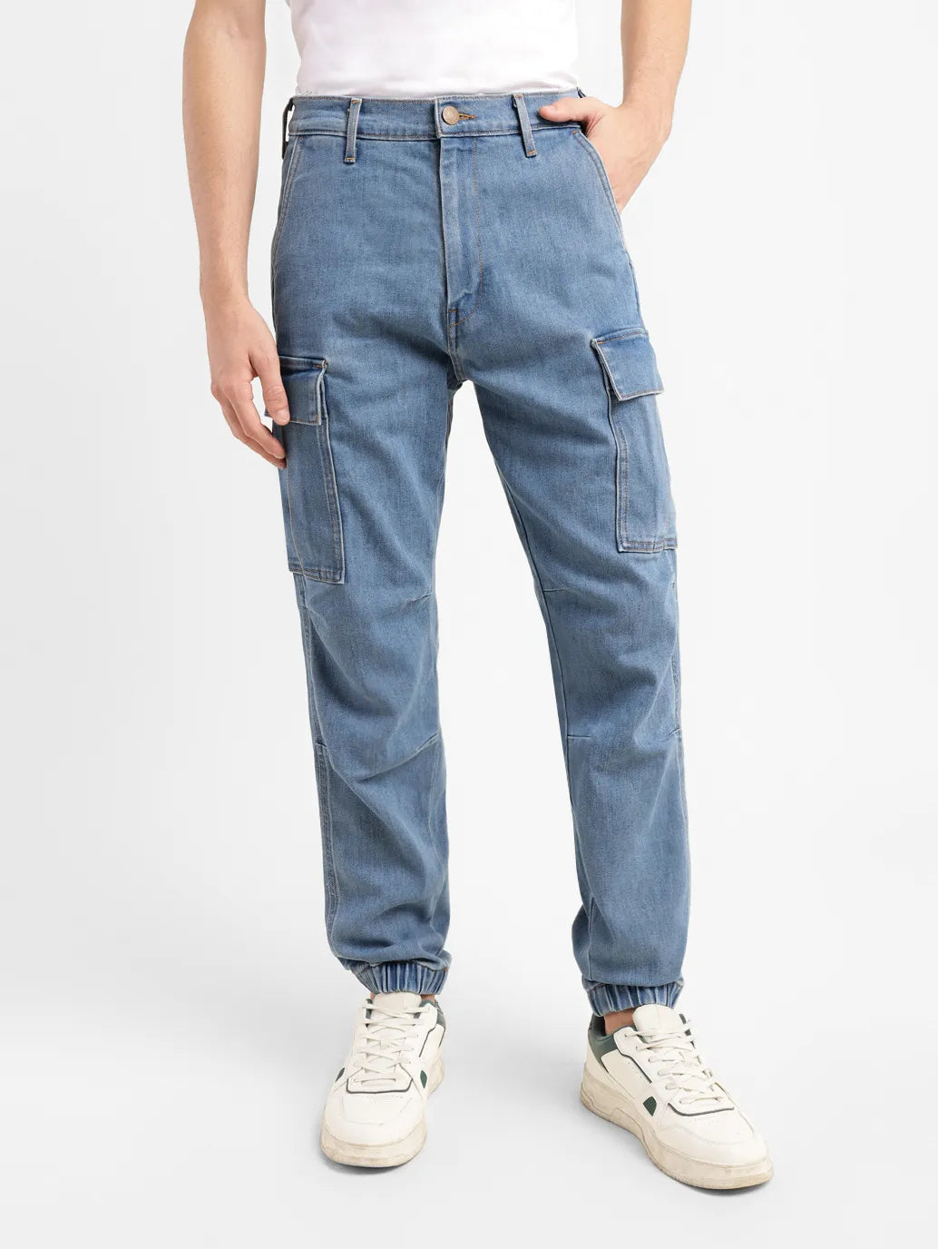 Men s Regular Fit Mid Indigo Joggers