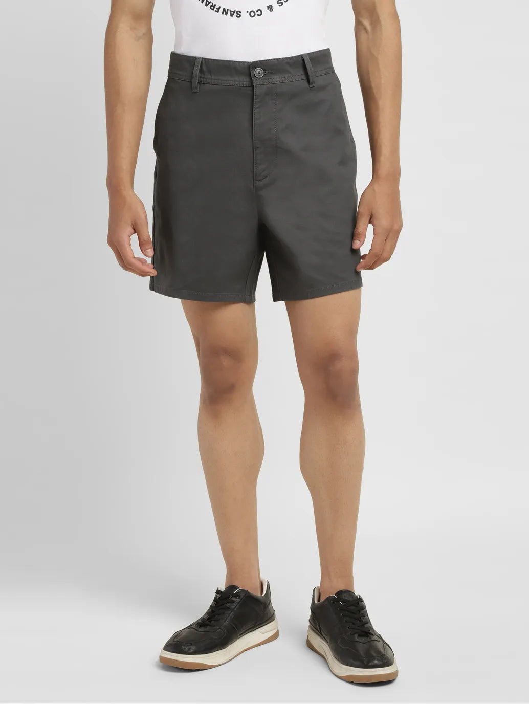 Men's Grey Regular Fit Shorts