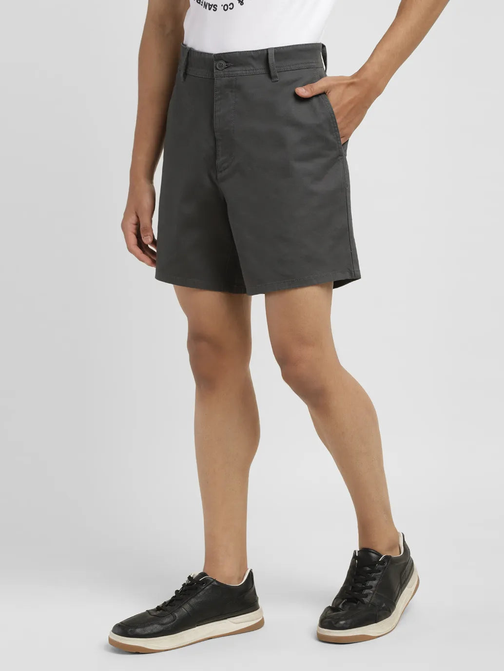 Men's Grey Regular Fit Shorts