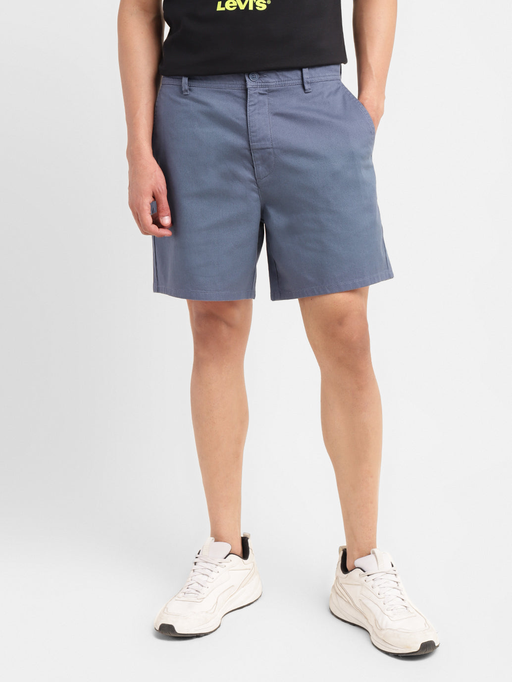 Men's Navy Regular Fit Shorts