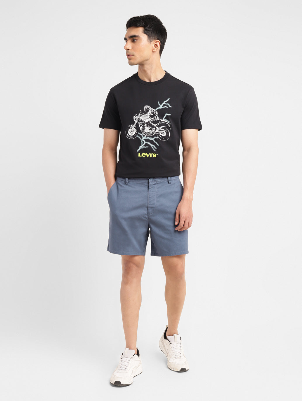 Men's Navy Regular Fit Shorts