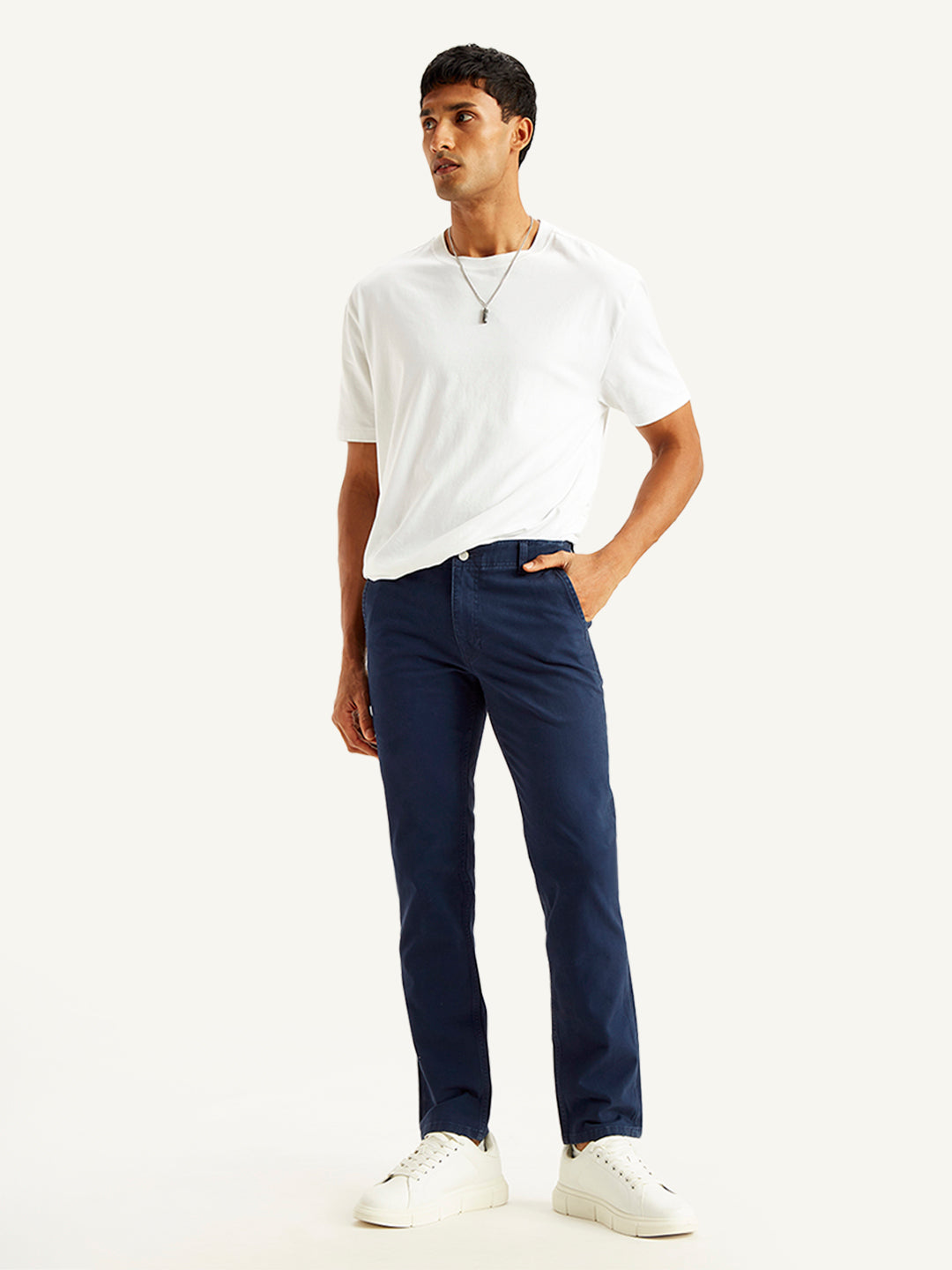 Men's Navy Slim Fit Chinos