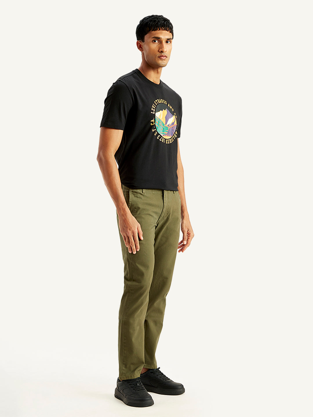 Men's Olive Slim Fit Chinos