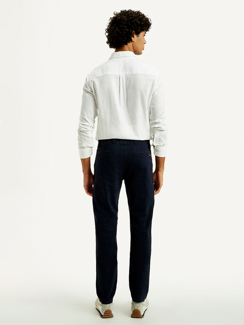 Men's 511 Navy Blue Slim Fit Mid Rise Chinos - Back View