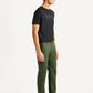 Men's Green Slim Fit Mid Rise Chinos - Side View