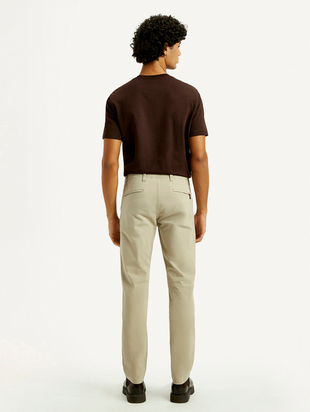 Men's 511 Beige Slim Fit Mid Rise Chinos - Back View