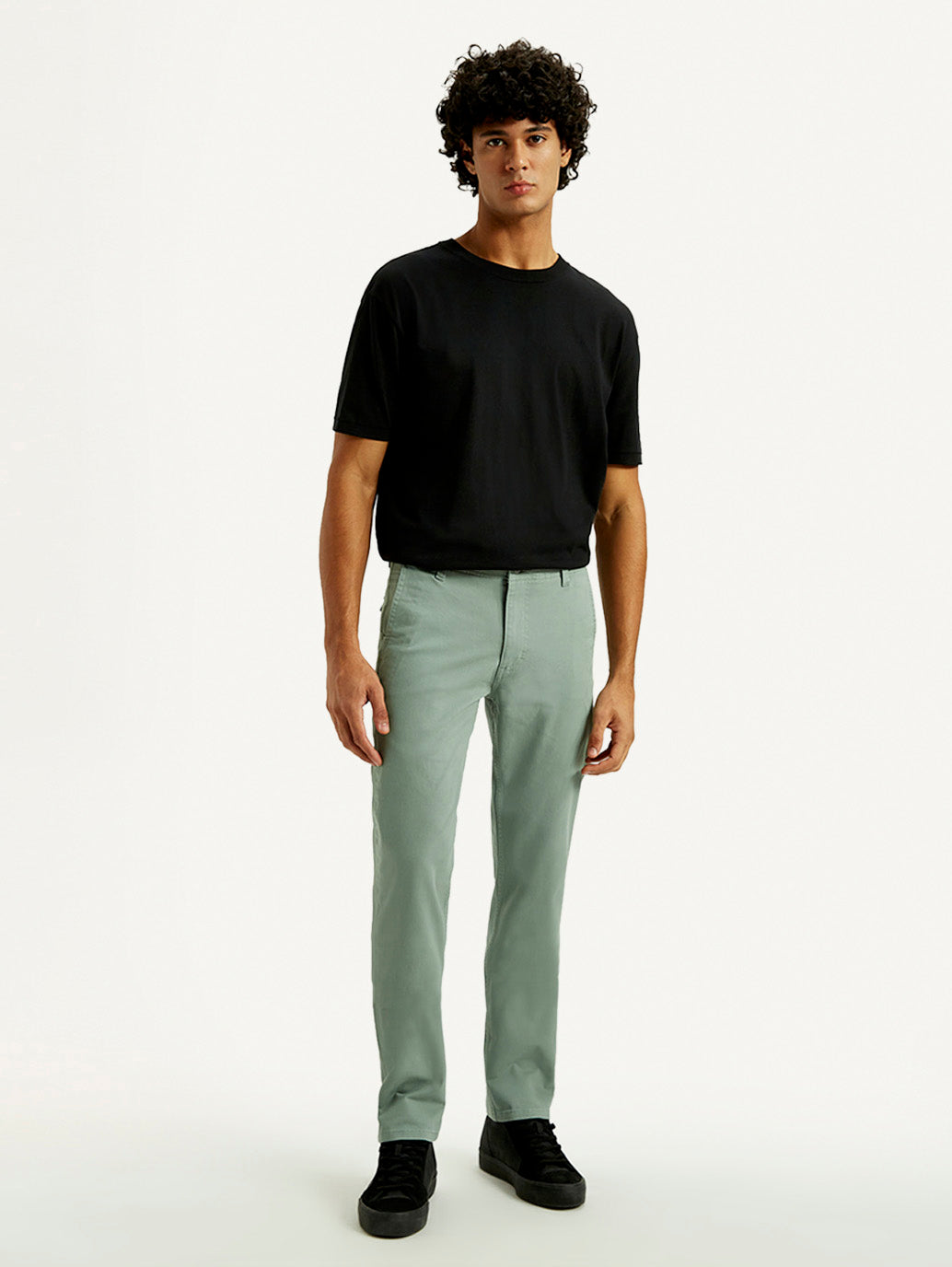 Men's 511 Green Slim Fit Mid Rise Chinos - Front View