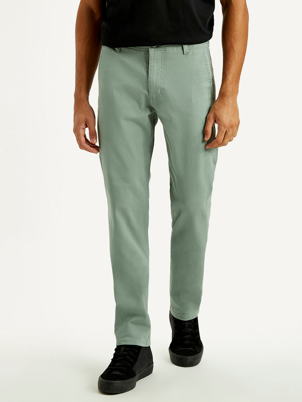 Men's 511 Green Slim Fit Mid Rise Chinos - Front View