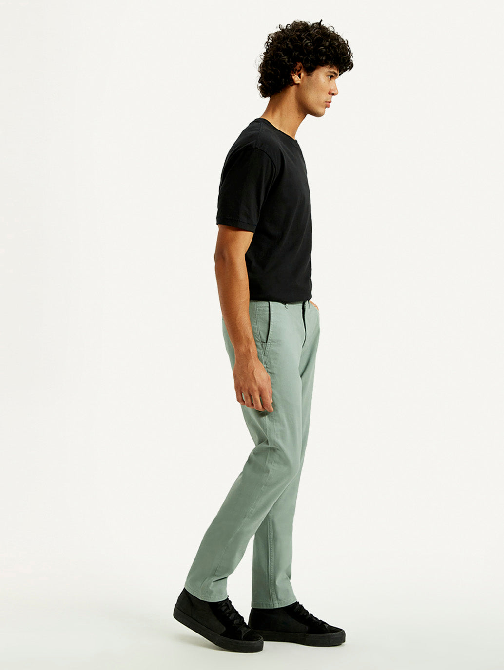 Men's 511 Green Slim Fit Mid Rise Chinos - Side View