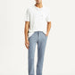 Men's Light Blue Slim Fit Mid Rise Chinos - Styleshot View
