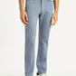 Men's Light Blue Slim Fit Mid Rise Chinos - Front View