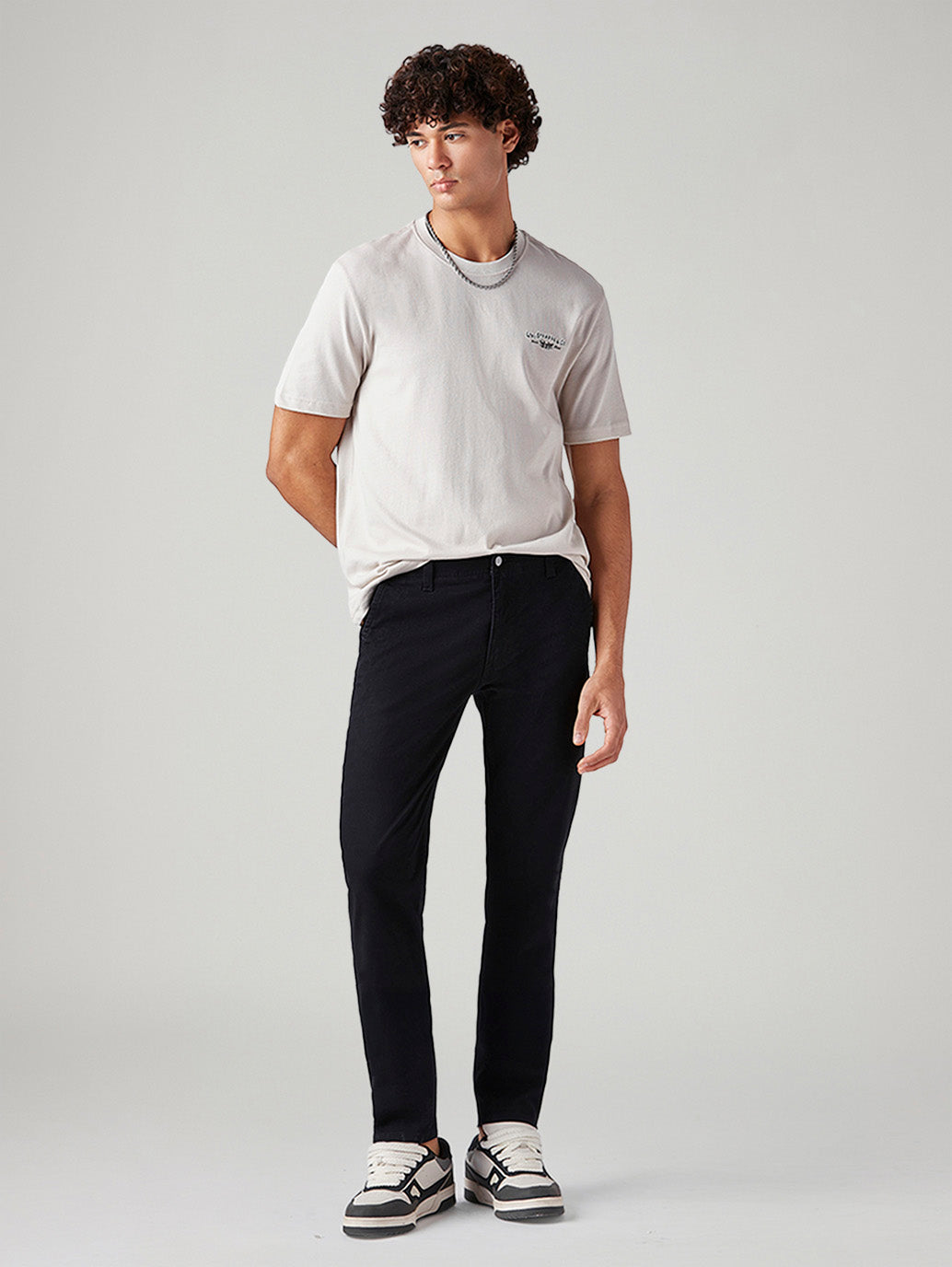 Men's 511 Black Slim Fit Mid Rise Chinos - Styleshot View