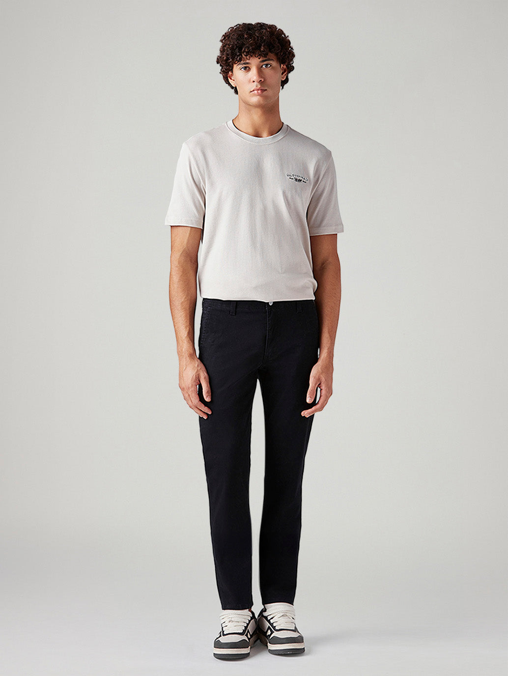 Men's 511 Black Slim Fit Mid Rise Chinos - Front View