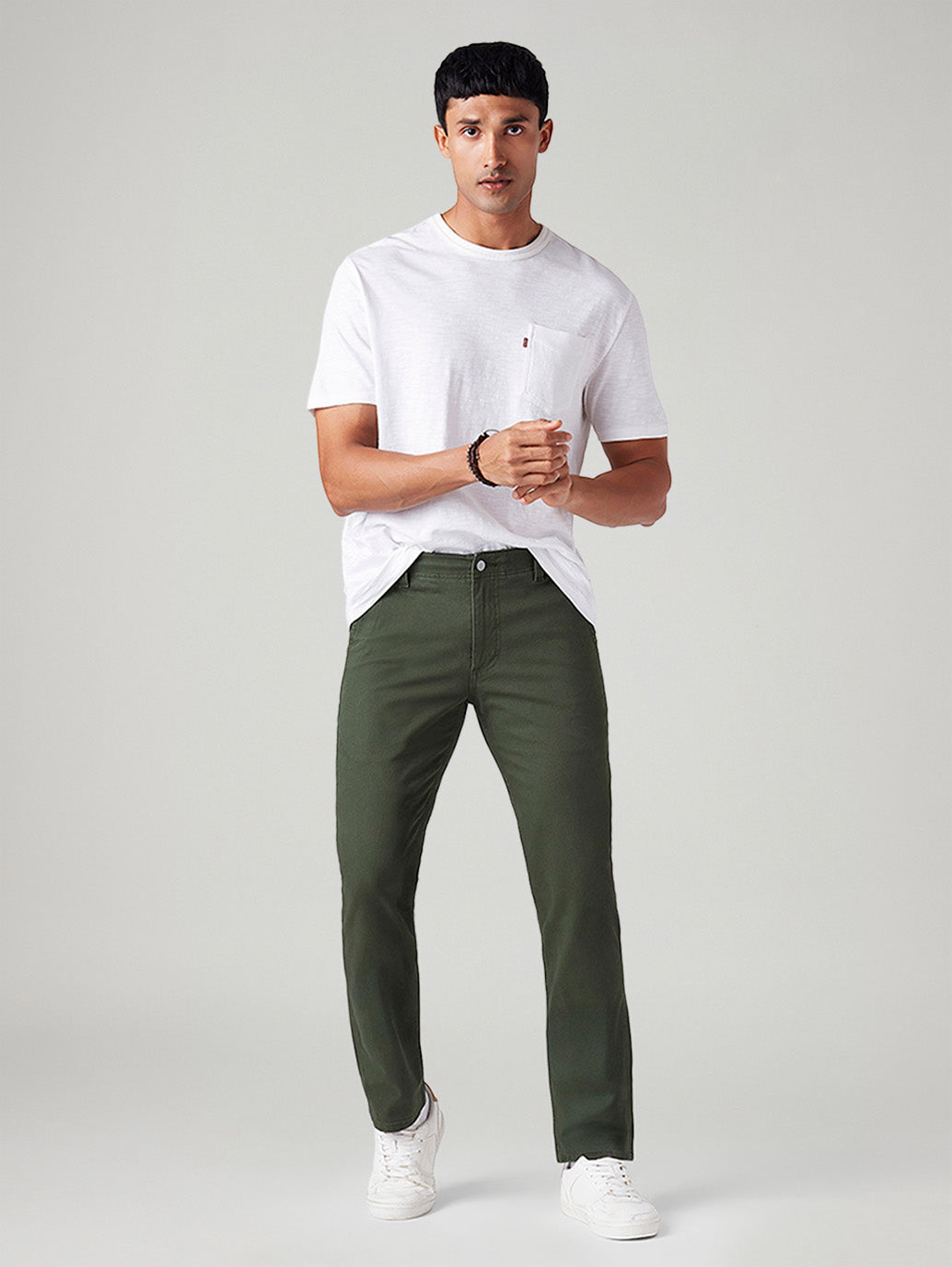 Men's 511 Olive Slim Fit Mid Rise Chinos - Styleshot View