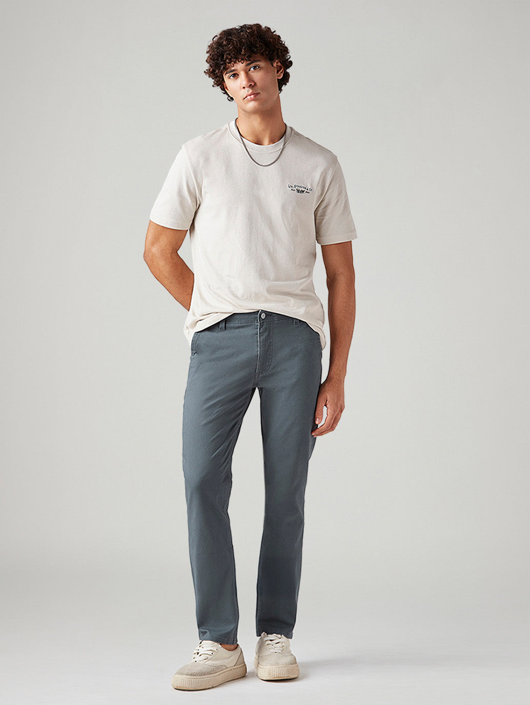 Men's 511 Grey Slim Fit Mid Rise Chinos